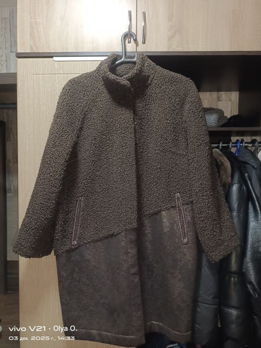 Двухстороннее пальто дублёнка