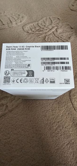 Telefon Android Redmi Note 13 5G 8/256 Grapgite Black sigilat Oferta