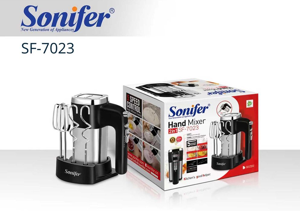 Электрический ручной миксер  500W Sonifer SF-7023 mi15