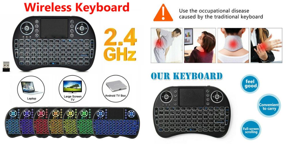 Tastatura Smart TV Wireless 3 în 1 tastatură wireless + mouse + touch