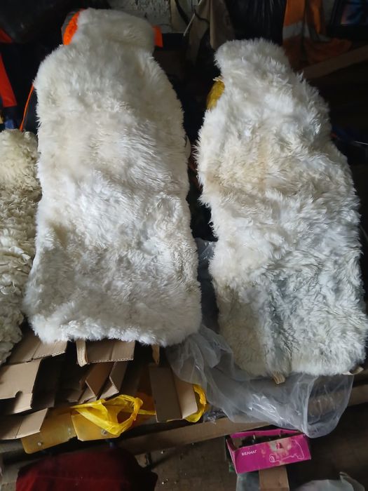 Меховые накидки на сиденье