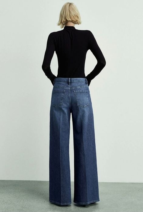 Дамски дънки Mango -38 размер
Широк крачол, класически деним.
Об