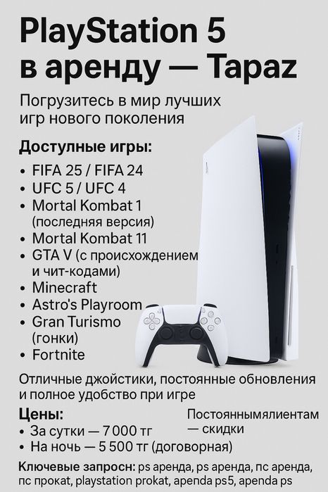 Пс аренда пс прокат ps на прокат ps в аренду playstation 5 на сутки