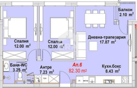 Продава се Тристаен апартамент в София, м-т Гърдова глава - 82 кв.м за 2168 €/кв.м - Снимка #2