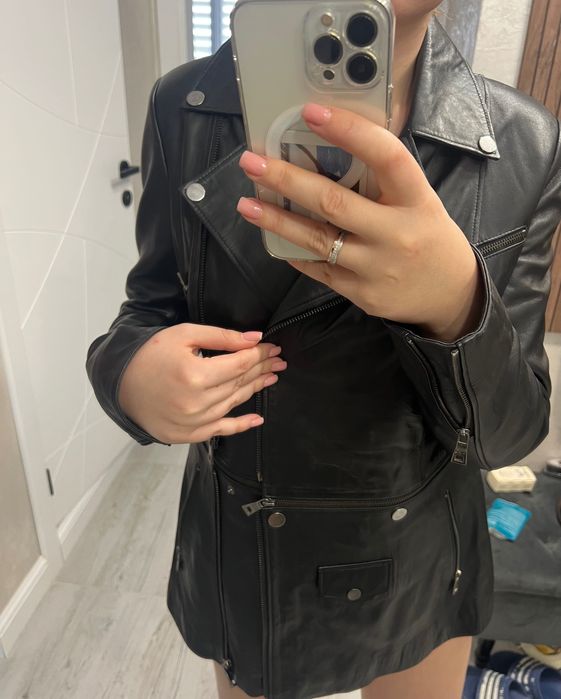 Кожено черно яке