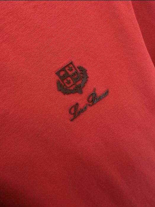 Tricou Premium Stil Loro Piana | 100% Bumbac | Negru & Roșu | S-XXL