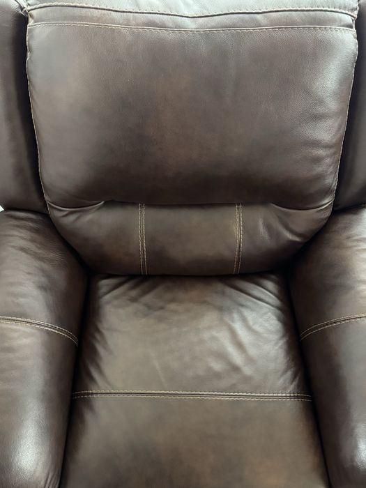 Canapea si fotoliu cu recliner din piele naturala- Mobexpert