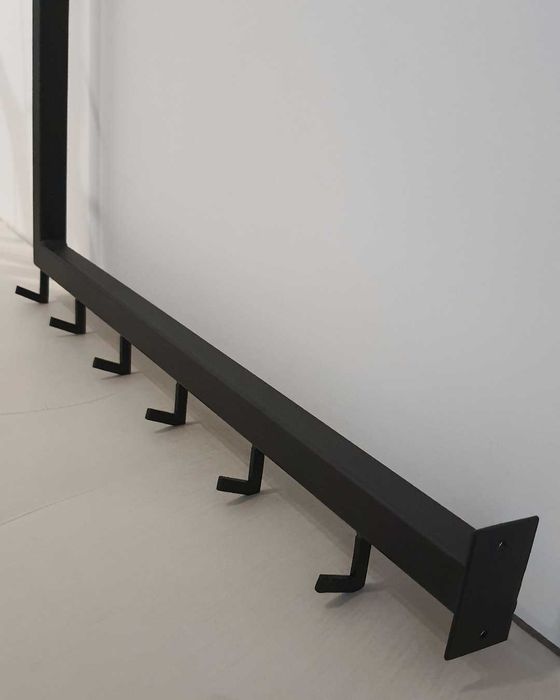 Cuier metalic modern 85x70 cm negru mat