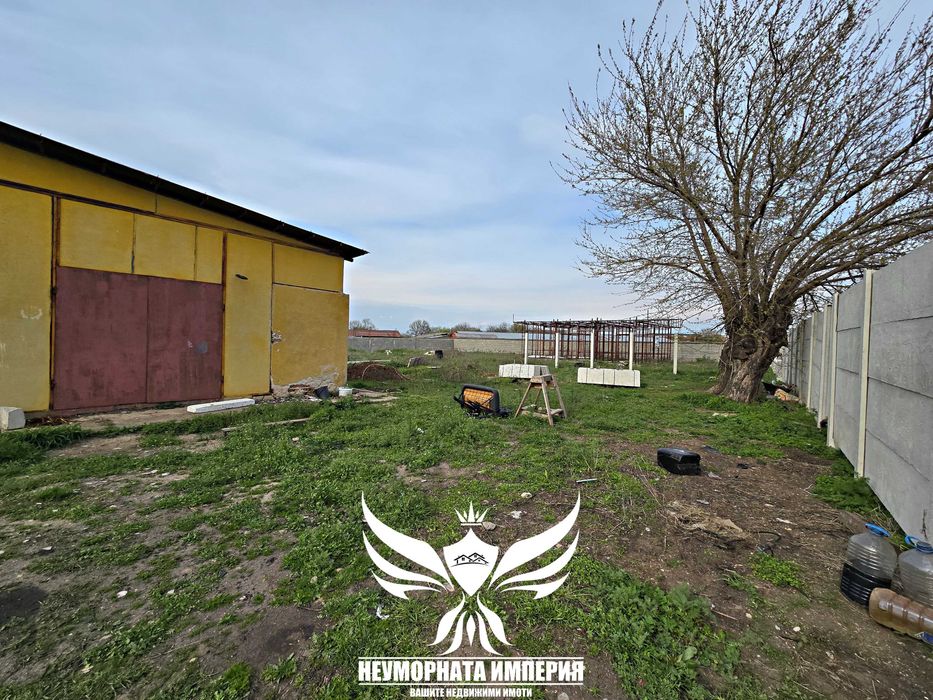 Продавам парцел 1709кв сграда 100кв промишлена зона север село Болярци