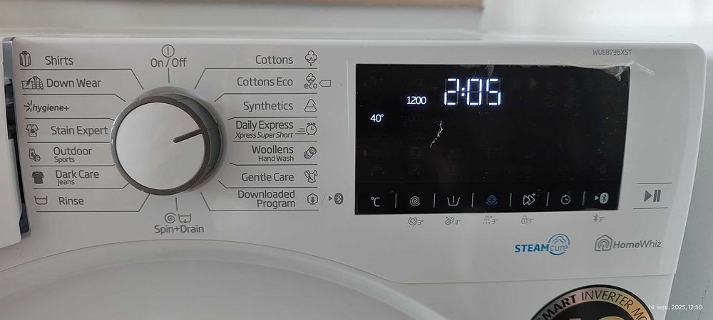 Masina de spalat rufe Beko,inverter,8 kg,1400 rpm,wifi,15programe