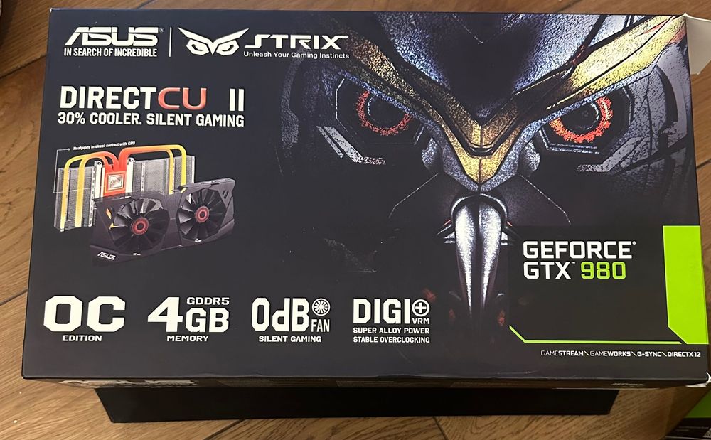 ASUS ROG STRIX GeForce GTX 980 OC 4GB – пълен комплект
