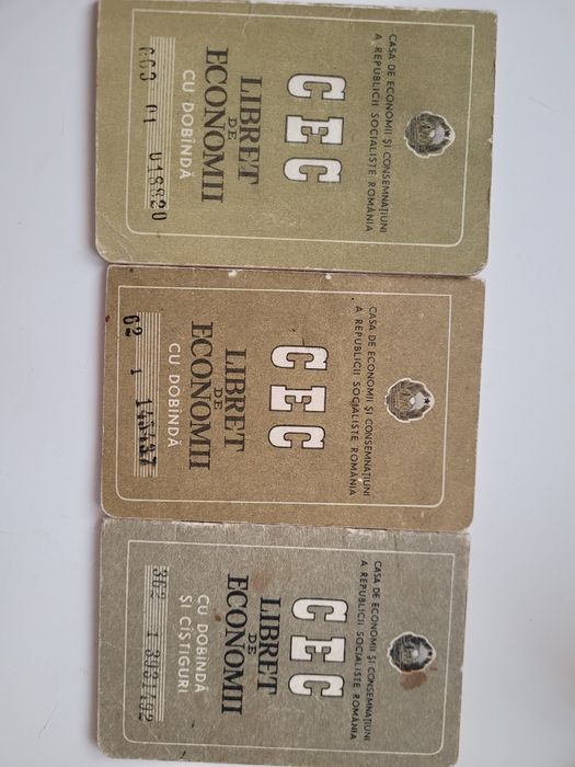 Carnete vechi de CEC obiecte de colecție