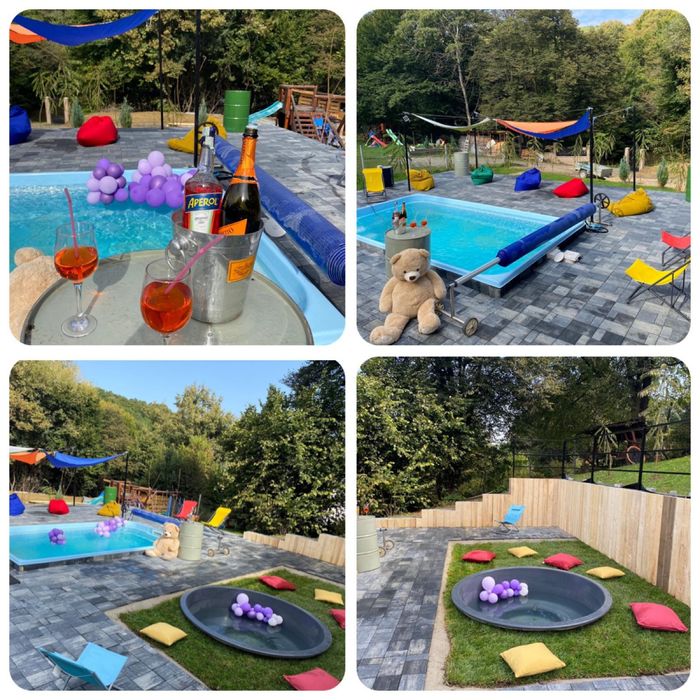 Inchiriez cabane cu piscina la 2 km de Floresti,CLUJ.