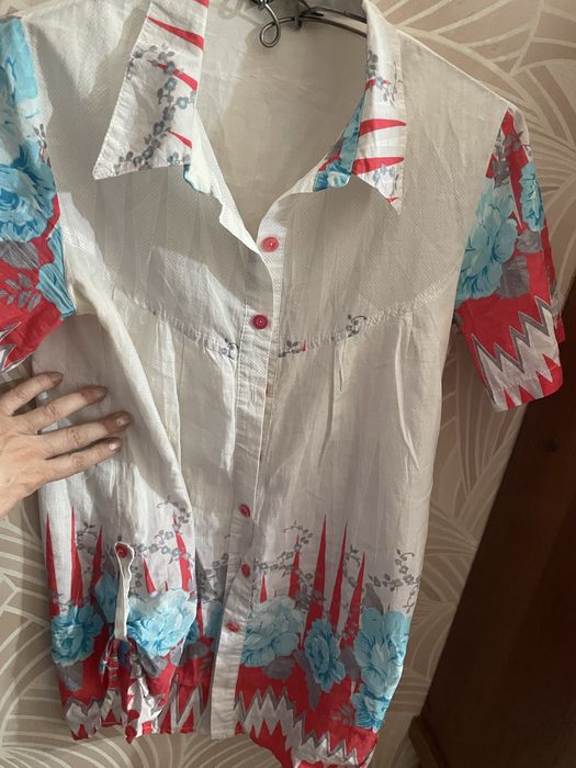 Женская блузка и рубашка туника  х/б , турция , в хорошем состоянии