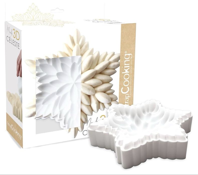 ScrapCooking - Formă silicon 3D "Celestial" fulg de nea 23 x 5 cm