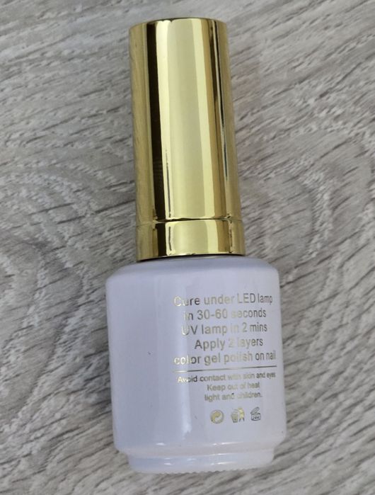 Ojă UV Gel clasică – Alb platinat cu sclipici, 15 ml