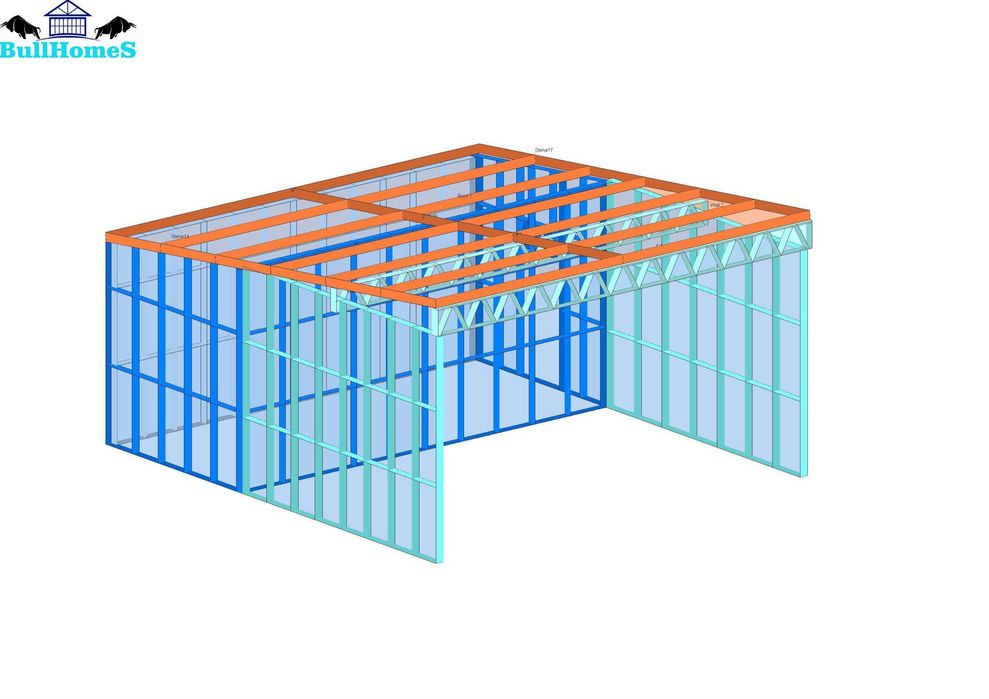 Конструкция за Автомивка - 50м²-7м x 7.50м