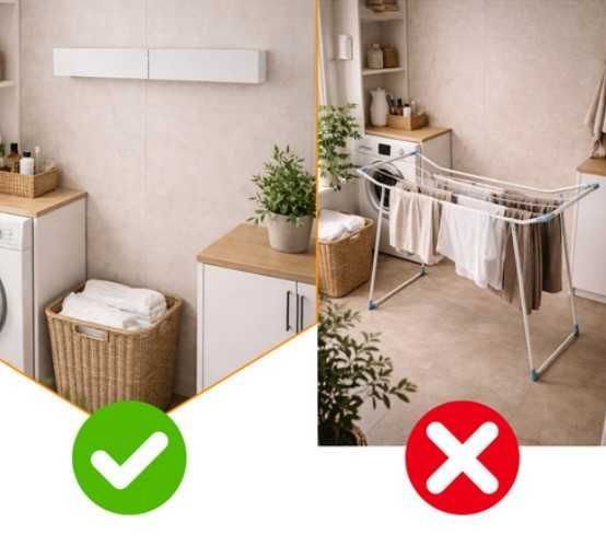 Сгъвем сушилник за стена тип стенен простор за малка тераса и баня