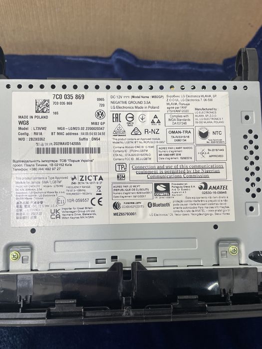 Vw Crafter 2019 - 2024 Radio Gps Player Touch Screen