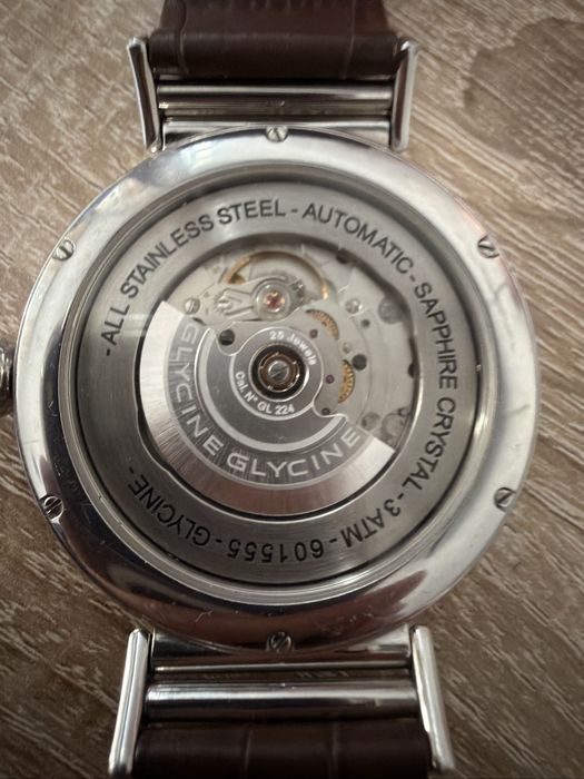 Ceas Glycine Automatic GL224 – Safir, Open Back, Mecanic – Stare foarte bună