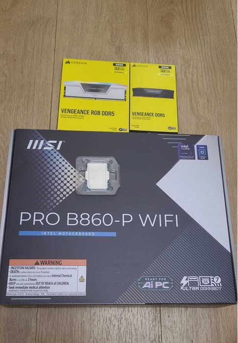 Kit gaming ultra 9 285  + MSI PRO B860-P WIFI + 32 gb ram ddr5 la 6000 ,nou