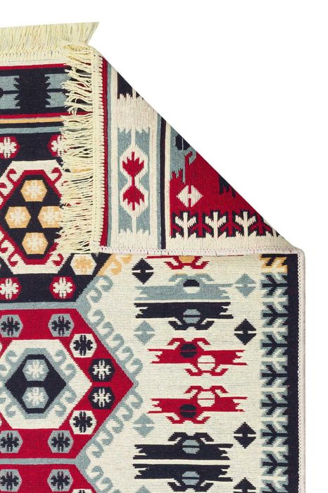 Тъкана цветна черга, с две лица, рециклиран памук