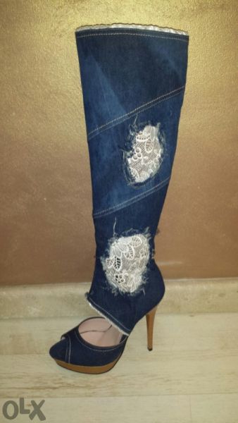 Дизайнерски дънкови летни ботушки!