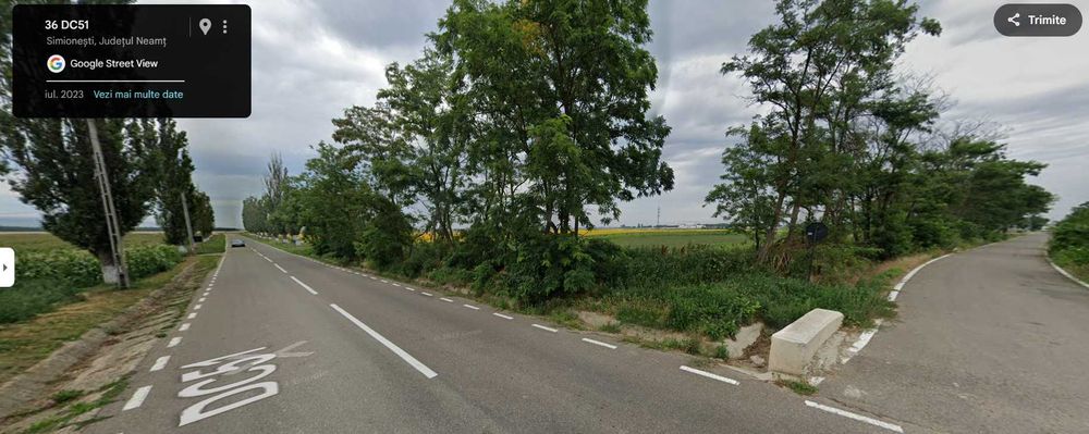 Teren intravilan de vanzare 8795 mp Cordun Simionesti 18 €/MP