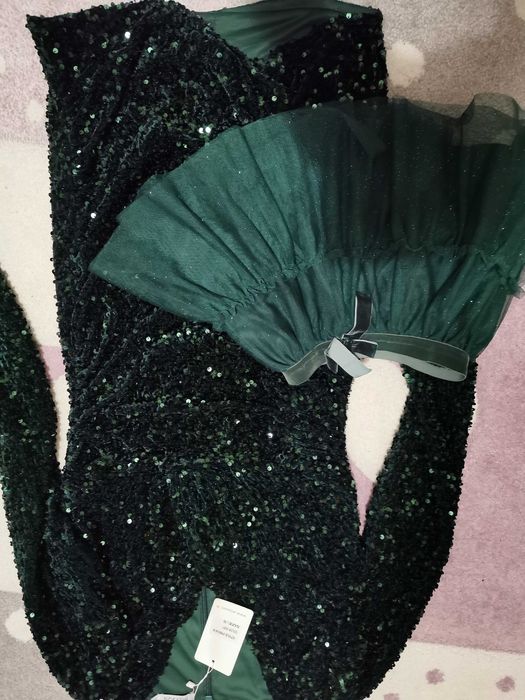 Rochie paiete verde și fusta 3 5 ani
