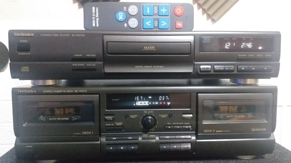 Technics deck RS-TR373 si cd SL-PG370A telecomanda