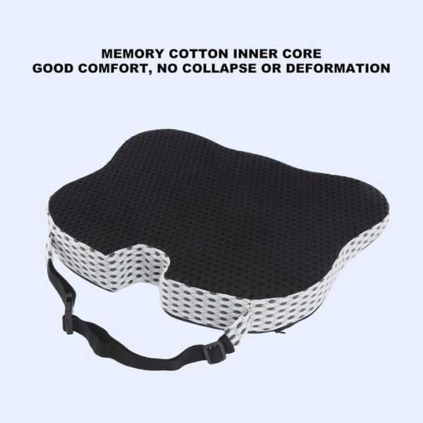 Възглавница с мемори пяна и 3D дишаща мрежа, Противохлъзгаща, За офис