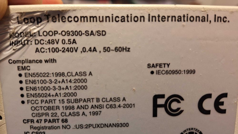 Multiplexor fibra optica Loop Telecom FIBOMUX / Loop-O9300 rackmount