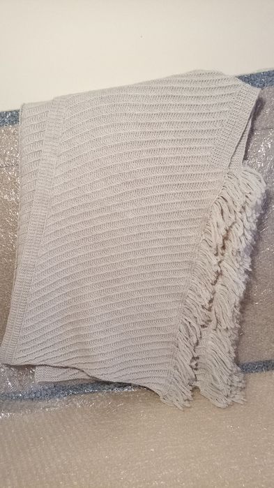 Пончо теплое вязанное. Оверсайз.