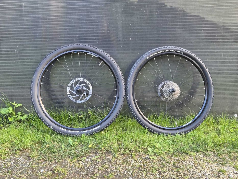 Roti MTB Rigida Sniper , 26 inch, complete, butuci Shimano, anvelope Schwalbe