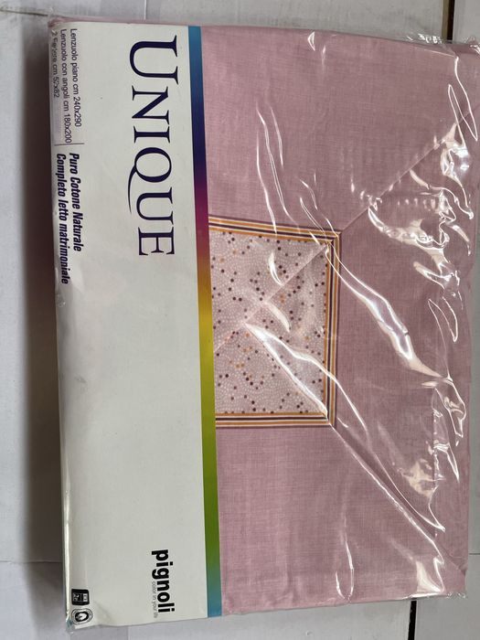 OFERTĂ URGENTĂ  Set lenjerie pat dublu UNIQUE – bumbac 100% – nou