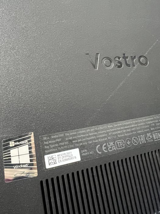 Laptop Dell Vostro model 3500 intel core i5 gen 1135 nvme 512