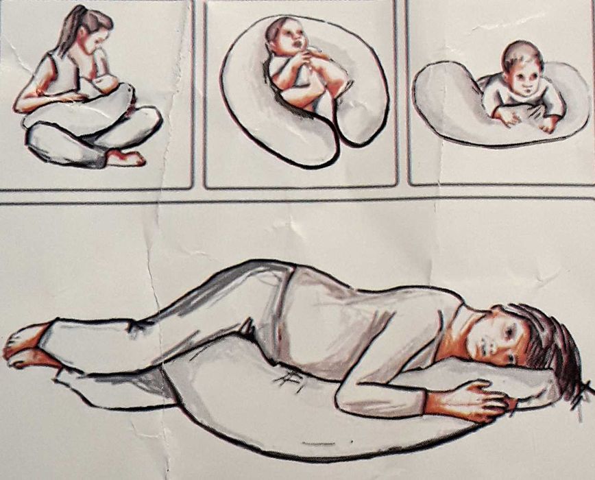 Pernă multifunctionala 20 x 140 Cm cu husă detesabila din bumbac bio