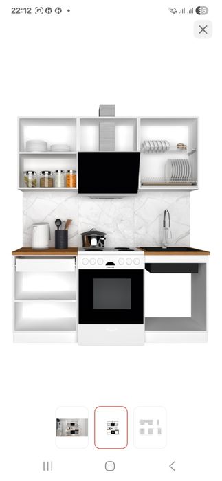 Продам кухонный гарнитур, белый, б/у