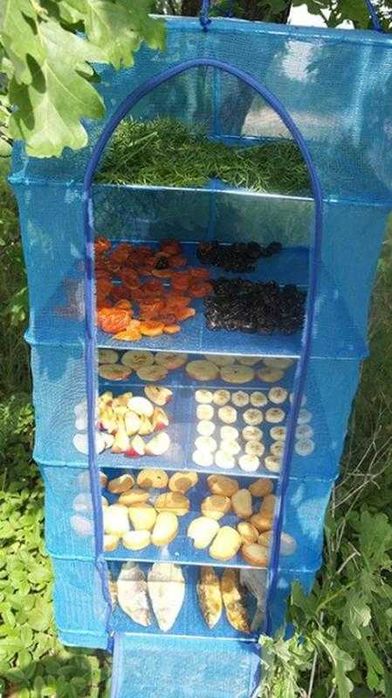 Мрежа за сушене на риба, гъби, плодове и зеленчуци, 50х50х100 см