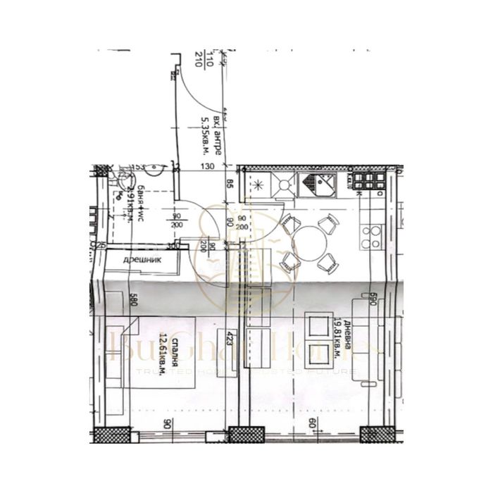 Продава се Двустаен апартамент в Варна, Левски - 54 кв.м за 2152 €/кв.м - Снимка #1