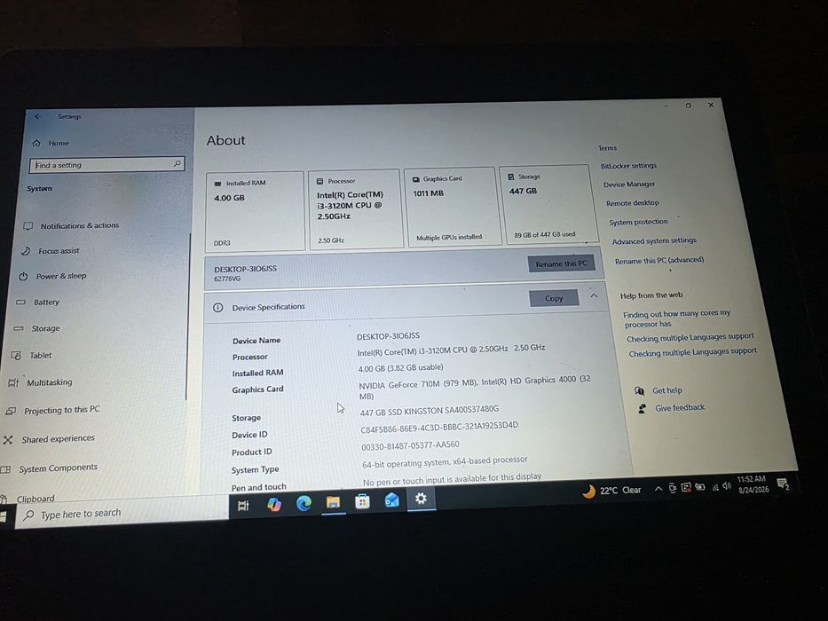 Laptop Lenovo Thinkpad i3