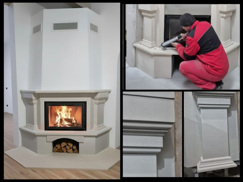 REDUCERE Șemineu Fontă 18 kw + Materiale Montaj