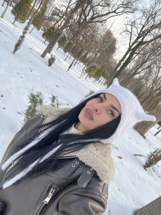 Шапка Чепчик  пушистая как в тик токе