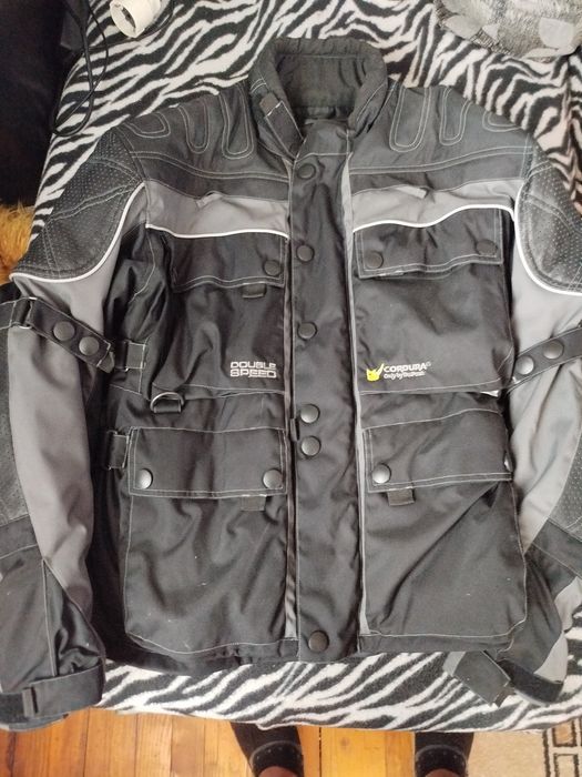 Мотоциклетно яке Double Speed, размер S (дамски 36/38, мъжки 46).