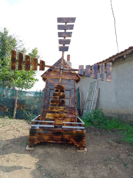Декоративна вятърна мелница (въртяща се)