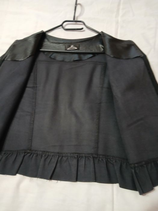 Costum imitație de piele de calitate,negru