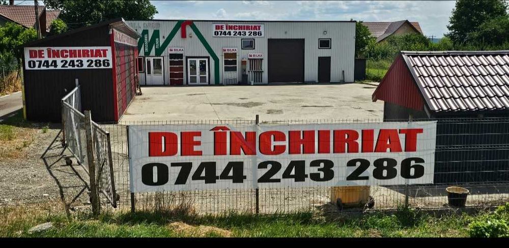 Inchiriez Hala in Horia 800 mp curte betonata plus 200 mp. hala la E85.,cu utilitati