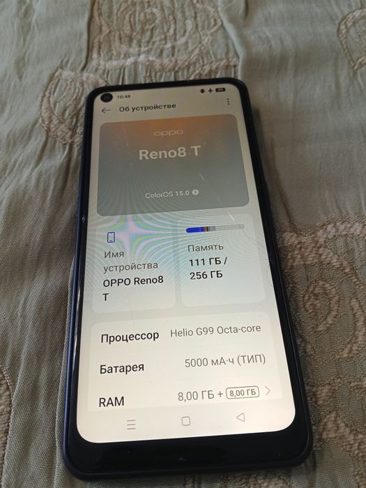 Телефон oppo reno 8 T, 256 gb.
