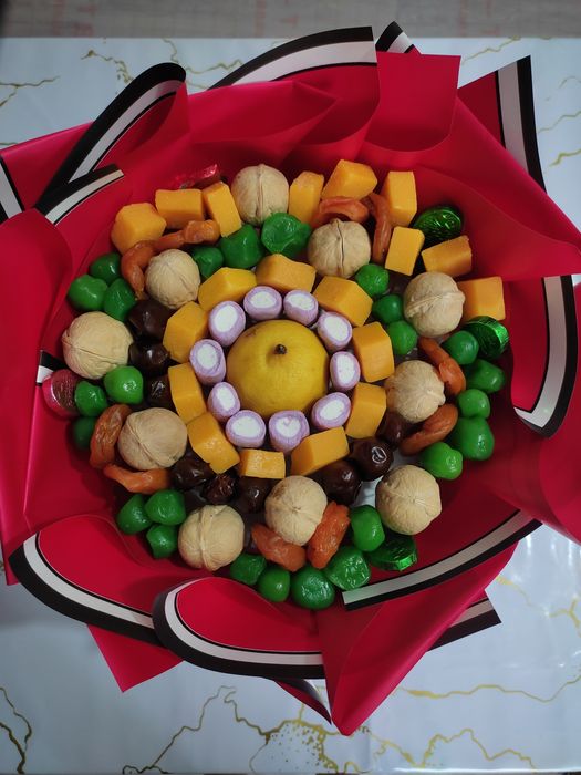 Мужские букеты, сладкие букеты, букеты из сухофруктов