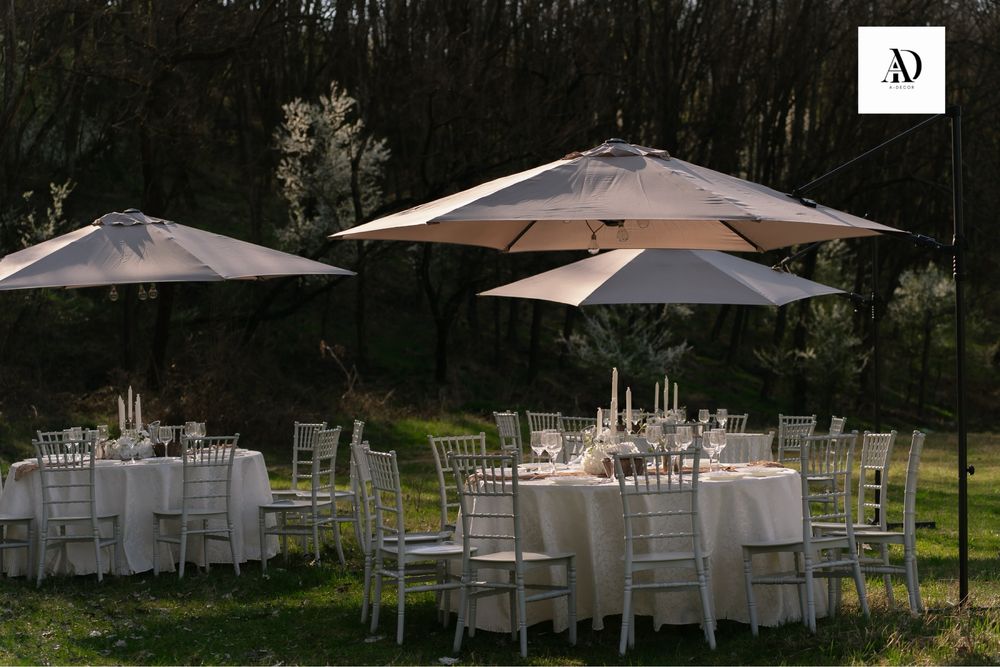 Închiriez cort evenimente + umbreluțe + aranjamente (nuntă, botez, aniversări)